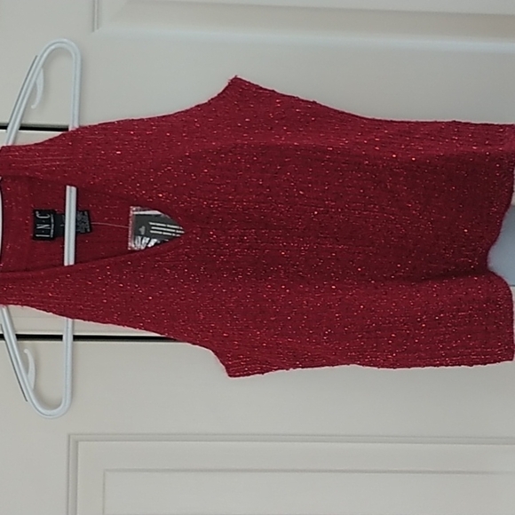 INC Beaded V Neck Dressy Top L - Picture 3 of 12